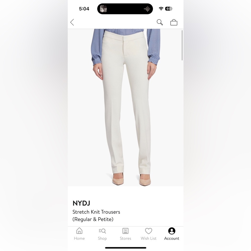 NYDJ vanilla pants.